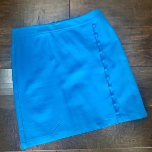 Loft Petites Blue Miniskirt